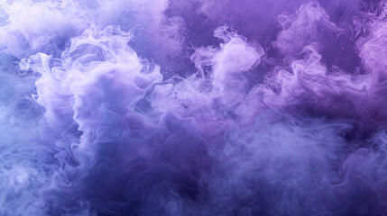 Soft clouds of smoke tinted with a neon purple texture, creating a magical, mystical atmosphere.