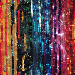 Glitter Drips Multicolor Digital Graphic, Seamless Pattern