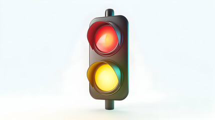 3D Cartoon Traffic Light Icon Animation in a Fun and Lively Style