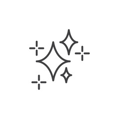 Sparkles Icon Set. Shine and Glow Vector Symbol.