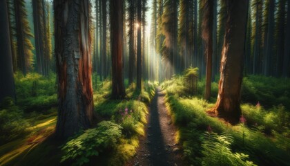 morning in the woods