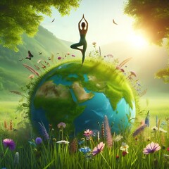 World international yoga day HD wallpapers
