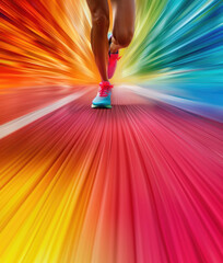 Professional athlete running. Sport, Olympic games background