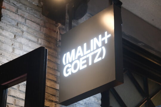 Shanghai,China-Sep.9th 2023: MALIN+GOETZ store sign company brand logo