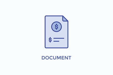 Document Vector Icon Or Logo Sign Symbol Illustration