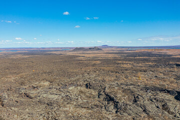 Aerial photography of the autumn scenery of Wudalianchi Scenic Area in Heilongjiang Province
