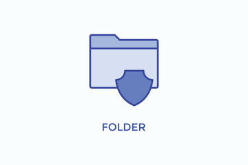 Folder Vector Icon Or Logo Sign Symbol Illustration