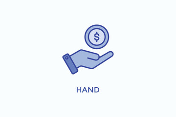 Hand Vector Icon Or Logo Sign Symbol Illustration