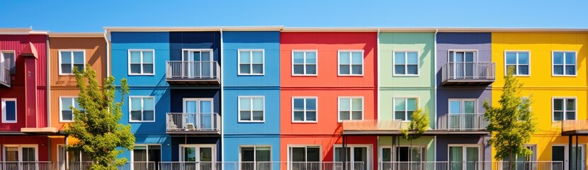 Eye-Catching Design: Colorful Bay Windows Enhance the Exterior of Residential Complex