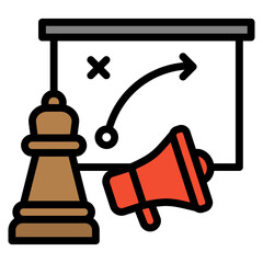 Marketing Strategy  Icon Element For Design