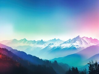 Obraz premium sunrise in the mountains