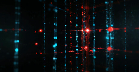 Futuristic background with dynamic particles.