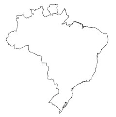 Outline of the map of Brazil, Suriname