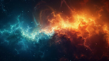 Fototapeta premium Starry Cosmos Celestial Nebulae