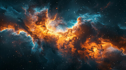 Obraz na płótnie Canvas Starry Cosmos Celestial Nebulae