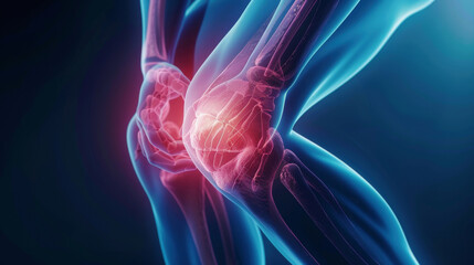 Knee Pain Artwork: Sport, Exercising, Health Condition