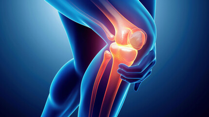 Knee Pain Illustration: Arthritis, Inflammation, Health Concern