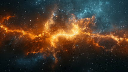 Naklejka premium Starry Cosmos Celestial Nebulae