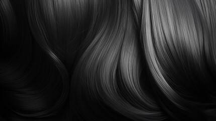 Black and white photo of a woman's hair