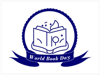 Hand drawn world book day background,Free vector hand drawn world book day background,books in realistic style,World book day vector image,Gradient world book day illustration with reading book.
