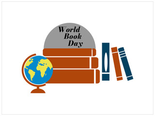 Hand drawn world book day background,Free vector hand drawn world book day background,books in realistic style,World book day vector image,Gradient world book day illustration with reading book.
