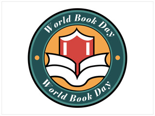 Hand drawn world book day background,Free vector hand drawn world book day background,books in realistic style,World book day vector image,Gradient world book day illustration with reading book.
