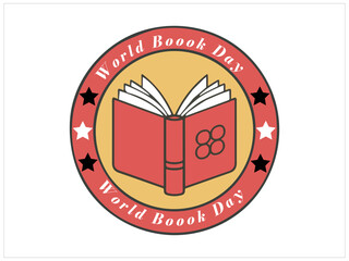 Hand drawn world book day background,Free vector hand drawn world book day background,books in realistic style,World book day vector image,Gradient world book day illustration with reading book.
