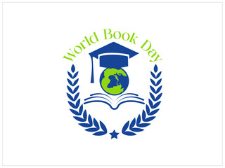 Hand drawn world book day background,Free vector hand drawn world book day background,books in realistic style,World book day vector image,Gradient world book day illustration with reading book.
