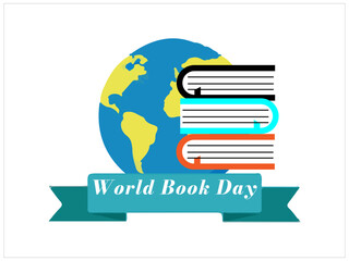 Hand drawn world book day background,Free vector hand drawn world book day background,books in realistic style,World book day vector image,Gradient world book day illustration with reading book.
