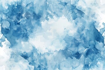 Obraz premium Delight in the elegance of a blue watercolor wedding invitation card template