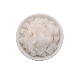 salt in white bowl on transparent png