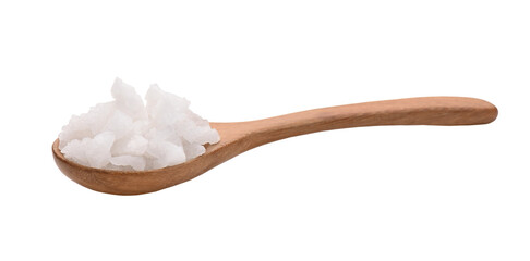 salt in a spoon wooden on transparent png