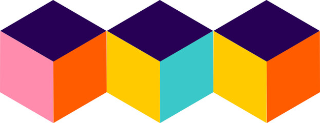 Colorful isometric cubes