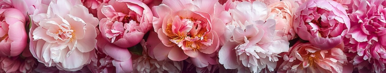 Cluster of Pink Peonies Adorning a Wall