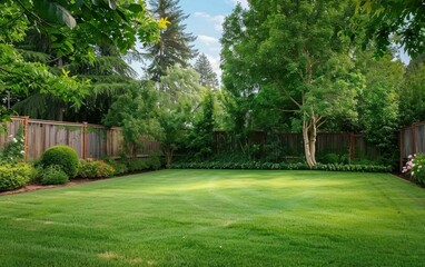 Fototapeta premium Serene Backyard Garden