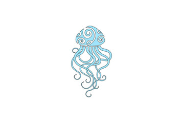 Vector illustration of a jellyfish with a pattern © Dav_782