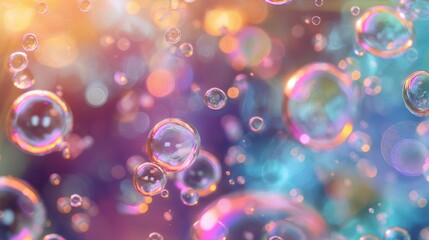 Each Bubble, a Momentary Masterpiece, Capturing the Essence of Childlike Wonder and Innocence, as they Drift and Swirl in the Gentle Breeze, Carrying Dreams and Wishes Aloft. Amidst the Cascade of 