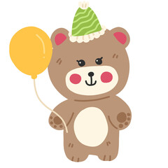 teddy bear with balloon