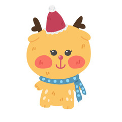 Reindeer with scarf 