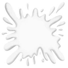 Smeared paint drops, message art sign in black and white