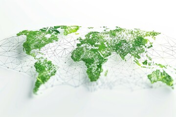 Digital world map, concept of global network and connectivity symbolizing making the right choice