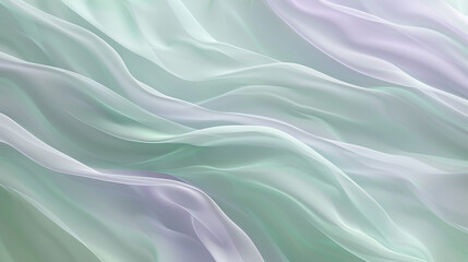 Fototapeta premium A serene and soothing interaction of mint green and soft purple waves, their gentle merging creating a tranquil visual that calms the soul.