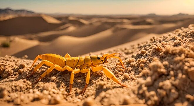 Scorpion in the desert.