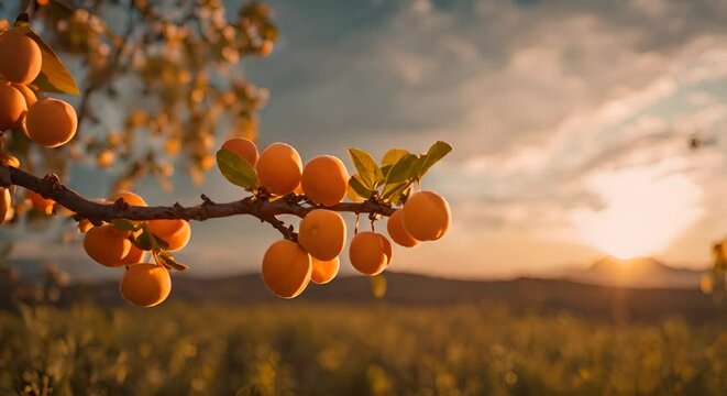 Peach tree in the forest.