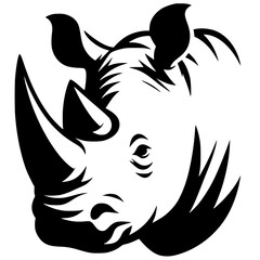 Rhino head silhouette