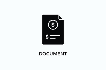 Document Vector Icon Or Logo Sign Symbol Illustration