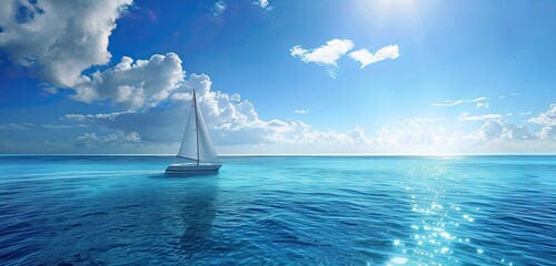 yacht in the sea