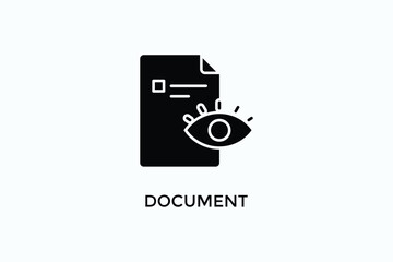 Document Vector Icon Or Logo Sign Symbol Illustration