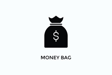 Money Bag Vector Icon Or Logo Sign Symbol Illustration