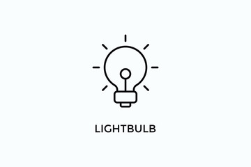 Lightbulb Vector Icon Or Logo Sign Symbol Illustration